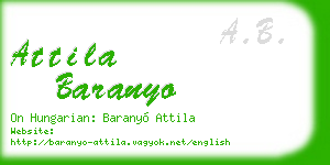 attila baranyo business card